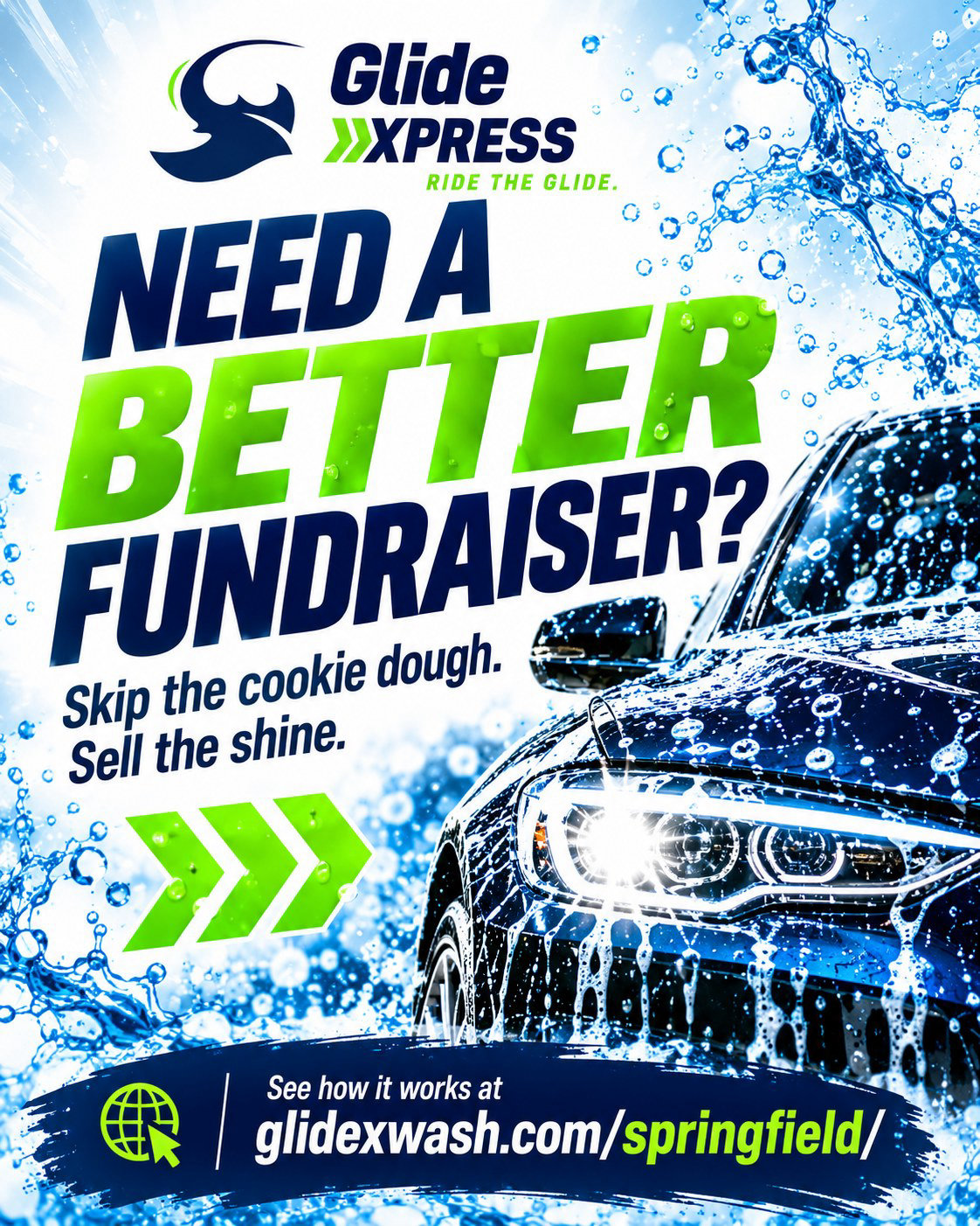 Glide Xpress Car Wash fundraising car wash program in Memphis supporting local schools, teams, and community organizations